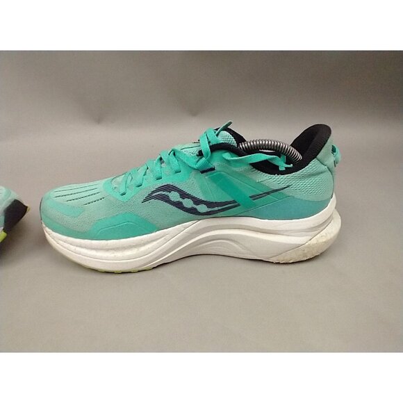 Saucony Tempus Womens 10.5 Blue Green White Athletic Running Shoes Sneakers - Picture 11 of 14